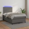 vidaXL Boxspringbett mit Matratze & LED Grau 120x190 cm Kunstleder 3270291 Bild 5