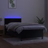 vidaXL Polsterbett mit Matratze & LED Schwarz 90x200 cm Samt [3134263] Bild 4