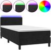 vidaXL Polsterbett mit Matratze & LED Schwarz 90x200 cm Samt [3134263] Bild 2