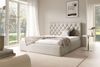 Selsey 'Aurevia' Polsterbett 140x200 mit Bettkasten und Samtbezug, hellbeige Bild 2