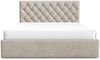 Selsey 'Aurevia' Polsterbett 140x200 mit Bettkasten und Samtbezug, hellbeige Bild 5