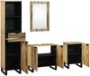 vidaXL Badezimmermöbel-Set mit Schubladen 4 pcs Braun Holzwerkstoff 3310044 Bild 2