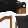 vidaXL Outdoor-Sofagarnitur mit Kissen 3 pcs Natürlich und Schwarz 3369155 Bild 5