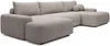 Vente-unique - DAVISO Sofa Stoff Schokoladenbraun - B 163 cm x H 87 cm x L 360 cm Bild 3