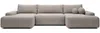 Vente-unique - DAVISO Sofa Stoff Schokoladenbraun - B 163 cm x H 87 cm x L 360 cm Bild 2