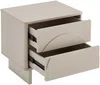 Vente-unique - DELORINA Bedside table Holz, Platte Beige - B 40 cm x H 50 cm x L 50 cm Bild 4