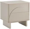 Vente-unique - DELORINA Bedside table Holz, Platte Beige - B 40 cm x H 50 cm x L 50 cm Bild 2
