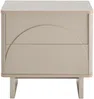Vente-unique - DELORINA Bedside table Holz, Platte Beige - B 40 cm x H 50 cm x L 50 cm Bild 3