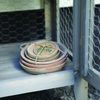 3er Satz Set Untersetzer rund Aged Terracotta Blumen Pflanzen Natur Garten braun Bild 2