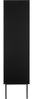 Highboard 100 x 40 cm MDF Schwarz Eichenholzfront geriffelt 4 Türig mit Fach Bild 4