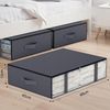 Zaewry Unterbettkommode Unterbett Aufbewahrungsbox mit deckel transparente Aufbewahrungstasche (2 St), Faltbare, für Kleidung, Kissen, Bettdecken und Bettwäsche Bild 2
