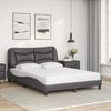 vidaXL Bettgestell mit LED ohne Matratze "Hvar" Grau 120x200 cm 3213923 Bild 4