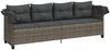 vidaXL Sonnenliege mit Dach und Kissen Grau Poly Rattan 368337 Bild 4