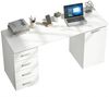 HOMCOM Schreibtisch Moderner Bürotisch (1 Tisch, 1-St, PC Tisch), 140 cm breit, 4 Schubladen, Schrank, höhenverstellbares Regal Bild 2