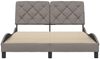 vidaXL Bettgestell ohne Matratze Taupe 120x200 cm Stoff 3310591 Bild 5