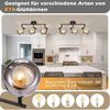 Nettlife Deckenstrahler Küchenlampe 2/3/4/6 Flammig Modern E14 Rauchglas Deckenleuchte, Schwenkbar, LED wechselbar, Wohnzimmerlampe für Schlafzimmer Flur Küche Bild 2