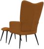 vidaXL Relaxsessel mit Hocker Braun Samt [328092] Bild 5
