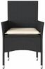 vidaXL Gartenstühle mit Kissen 2 Stk. Schwarz Poly Rattan 368108 Bild 5