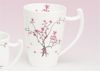 TeaLogic Tasse Cherry Blossom, Porzellan, Spülmaschinengeeignet, Weiß, Kirschblüten, H: 14cm Bild 1