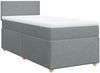 vidaXL Boxspringbett mit Matratze Hellgrau 90x190 cm Stoff 3288828 Bild 3