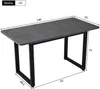 Esstisch in Betonoptik grau, für 4 Personen (1-St, 140/70/75 cm), Esszimmertisch mit Metallgestell, für Küche, Esszimmer Bild 4