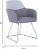 Dmora Stuhl Azzone, Wartestuhl mit Armlehnen für das Büro, Ergonomischer Wartesitz, 62x57h83 cm, Grau Bild 3
