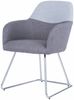 Dmora Stuhl Azzone, Wartestuhl mit Armlehnen für das Büro, Ergonomischer Wartesitz, 62x57h83 cm, Grau Bild 2