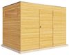 Alpholz Gerätehaus QB (optional mit Schleppdach Gartenhaus aus Holz in Grün Holzhaus mit 28 mm Wandstärke inklusive Schleppdach Blockbohlenhaus mit Montagematerial Bild 2