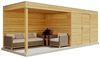Alpholz Gerätehaus QB (optional mit Schleppdach Gartenhaus aus Holz in Grün Holzhaus mit 28 mm Wandstärke inklusive Schleppdach Blockbohlenhaus mit Montagematerial Bild 3