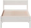 vidaXL Massivholzbett ohne Matratze Weiß 75x190 cm Kiefernholz 842783 Bild 4