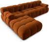 Micadoni Modulares Sofa Bellis 4-Sitzer mit flachem Modul Samt Bluvel Terrakotta Bild 3
