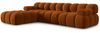 Micadoni Modulares Sofa Bellis 4-Sitzer mit flachem Modul Samt Bluvel Terrakotta Bild 2