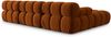 Micadoni Modulares Sofa Bellis 4-Sitzer mit flachem Modul Samt Bluvel Terrakotta Bild 5