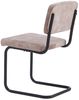 Klassiker Freischwinger LIBERA creme Samt schwarz Metallgestell Ziernaht Design Bild 5