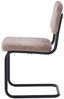 Klassiker Freischwinger LIBERA creme Samt schwarz Metallgestell Ziernaht Design Bild 4