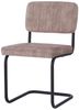 Klassiker Freischwinger LIBERA creme Samt schwarz Metallgestell Ziernaht Design Bild 2