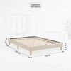Polsterbett 140x200 cm Beige Doppelbett mit Lattenrost Futonbett Stoffbett Bett Bettgestell Bild 3