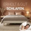 Polsterbett 140x200 cm Beige Doppelbett mit Lattenrost Futonbett Stoffbett Bett Bettgestell Bild 5