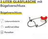mikken Trinkflasche XXL Glasflasche 2 L mit Bügelverschluss, 2000 ml Fassungsvermögen Bild 3