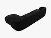 Micadoni Ecksofa Miley 4-Sitzer Rechts Samt Bluvel Schwarz Bild 3