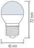 6 Watt G45 E27 Mini LED Filament Leuchtmittel Birne 640 Lumen Warmweiß Bild 2