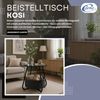 Coemo Beistelltisch KOSI mit Canvas Korb und 2 Ebenen in Schwarz Bild 2