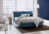 Dmora Doppelbett Annica, Stoffbett mit Stauraum, Öffnung vorne, inklusive Matratze 140 x 200 cm, 100 % Made in Italy, Blau Bild 2