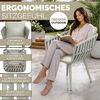 tillvex Gartentisch tillvex® Gartenstuhl Set Wetterfest mit Armlehne Rope Design (Gartenstühle UV-beständig Terrassenstuhl Rope Sessel Gartenmöbel, 1-St, Design Terrasse Balkon Outdoor Garten), belastbar Bild 3