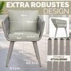 tillvex Gartentisch tillvex® Gartenstuhl Set Wetterfest mit Armlehne Rope Design (Gartenstühle UV-beständig Terrassenstuhl Rope Sessel Gartenmöbel, 1-St, Design Terrasse Balkon Outdoor Garten), belastbar Bild 2