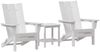 vidaXL Gartenstuhl 3 pcs Weiß 80,5 x 74,5 x 92 cm Polyethylen 3335822 Bild 2