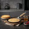 BIG-PAN Crêpepfanne Premium Pfannkuchenpfanne Gusseisen 24 cm Induktion abnehmbarer Griff, Gusseisen (Crêpes Pfanne Gußeisenpfanne Eisenpfanne, Cast Iron Pan), Induktion Holzgriff backofenfest UNBESCHICHTET Bild 3
