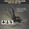 Ferghana Gaming-Stuhl Racing PC Stuhl Verstellbar mit Kopf-,Lendenkissen, Fußstütze (Rückenlehne 90°-125), Ergonomisch, atmungsaktiv Gaming Chair Bild 3
