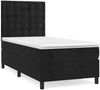 vidaXL Boxspringbett mit Matratze Schwarz 90x200 cm Samt 3143243 Bild 2