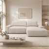 Goldstoff Ecksofa mit Schlaffunktion und Bettkasten, Cord Sofa - Modernes Schlafsofa, L-Form Schlafsofa mit Schlaffunktion und Bettkasten, moderner Cordstoff 2 Teile, pflegeleichtes Cordsofa mit Schlaffunktion in cremefarben Bild 2